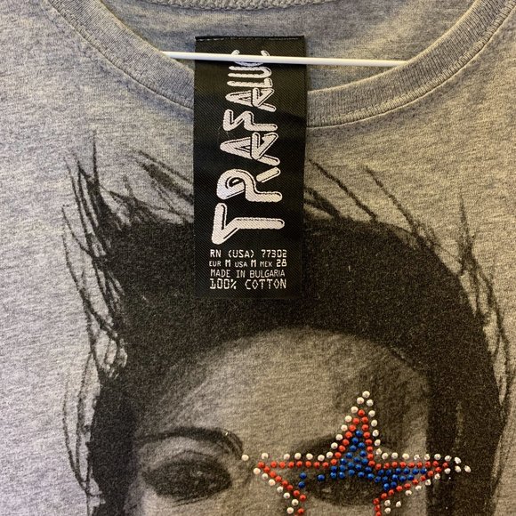 Zara rock t-shirt with glitter beads details - Picture 2 of 4